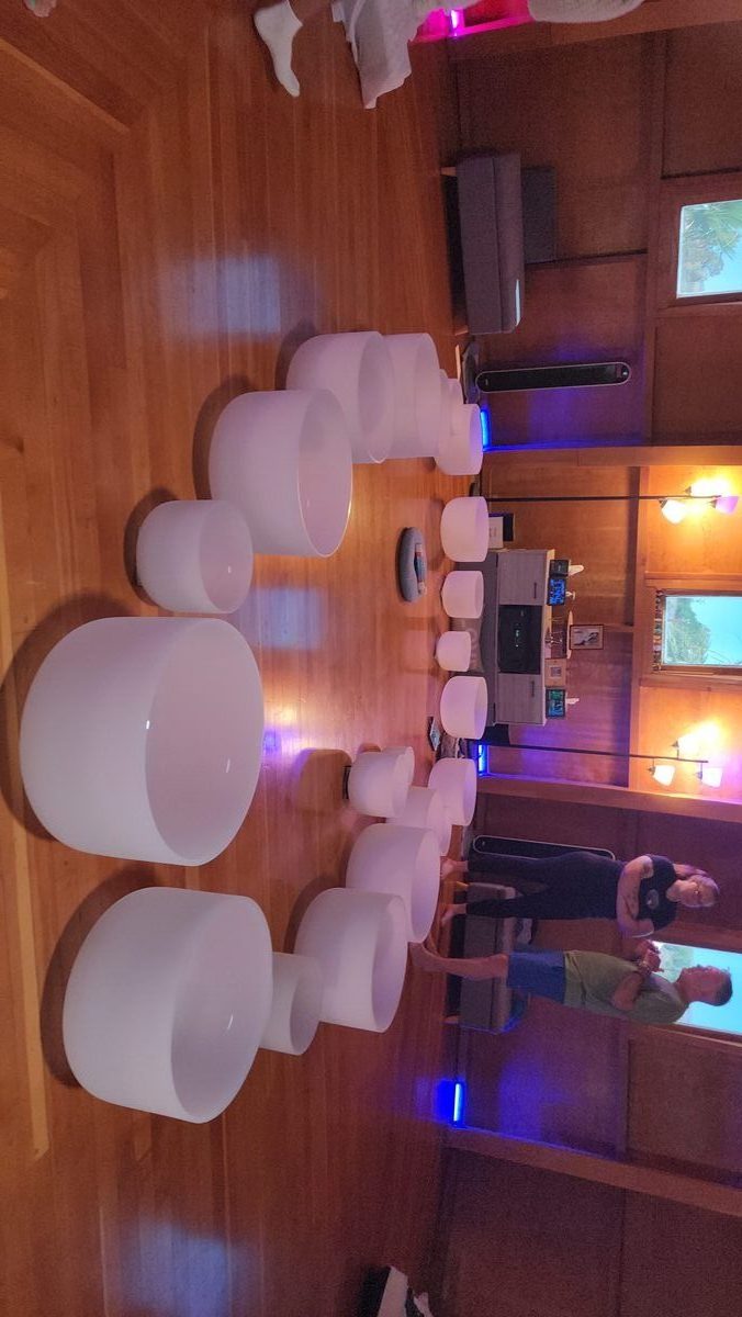 Crystal singing bowls